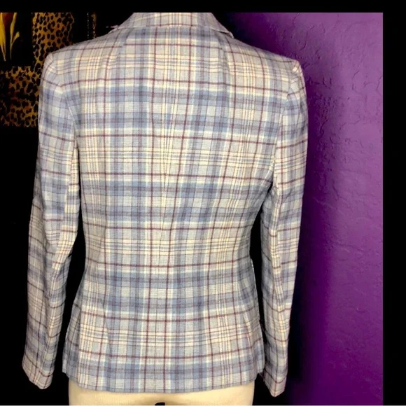 Vtg Pendleton Pure Virgin Wool Plaid Blazer - Old Money Dark Academia - Size 10 - Picture 6 of 10